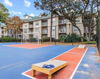 Open basketball court